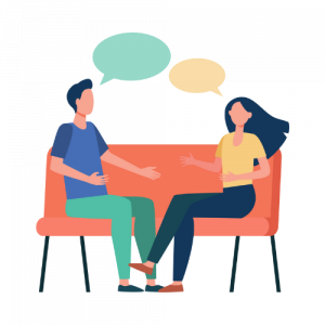 illustration parler discuter dans article couple paragraphe Choisir le bon moment pour discuter
