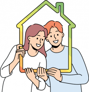 illustration maison-chaleureuse-harmonie-couple dans article couple paragraphe Créer une relation harmonieuse malgré les différences spirituelles