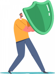 Illustration bouclier dans article couple paragraphe La patience comme bouclier contre les conflits 