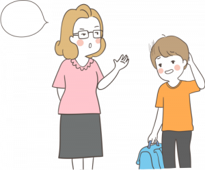 Illustration enseignant élève dans article education paragraphe Distinguer l’acte de la personne
