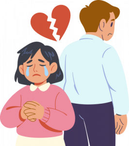 Illustration douleur divorce dans article couple Le divorce et ses enseignements paragraphe La douleur spirituelle du divorce (Gittin 90b)