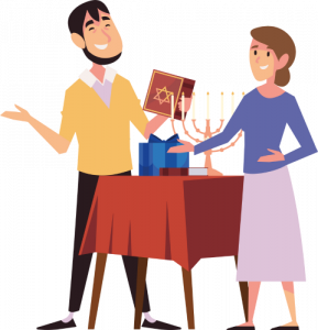 illustration prière couple juif dans article couple Le mariage comme union sacrée paragraphe 1. L’étude et la prière en commun