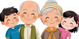 Illustration grand parent dans article education paragraphe Le rôle éducatif et spirituel des grands-parents